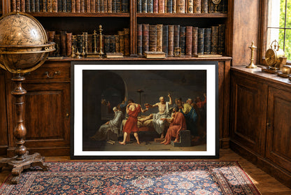 The Death of Socrates 1787 - Jacques-Louis David - Ancient Greece Neoclassical Painting Poster
