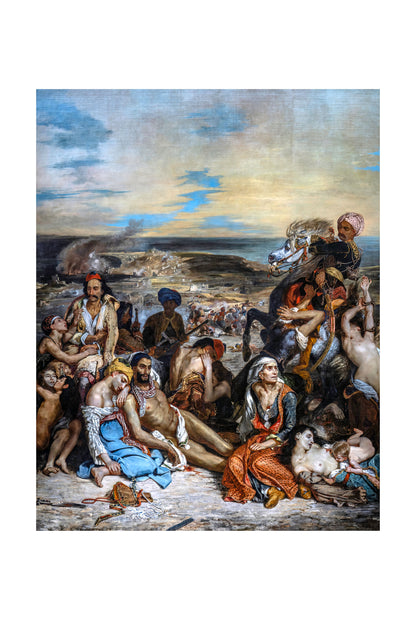 The Massacre at Chios 1824 - Eugène Delacroix - Greek War of Independence Historical Painting Poster