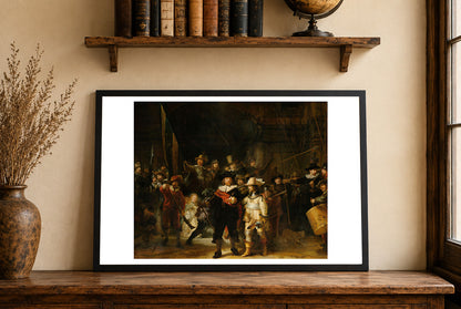 The Night Watch 1642 - Rembrandt van Rijn - Dutch Golden Age Historical Painting Poster