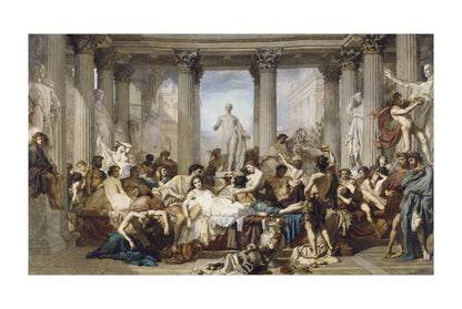 The Romans in Their Decadence 1847 - Thomas Couture - Ancient Roman Empire Historical Painting Poster
