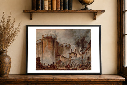 The Taking of the Bastille 1789 - Jean-Pierre Houël - French Revolution Historical Painting Poster
