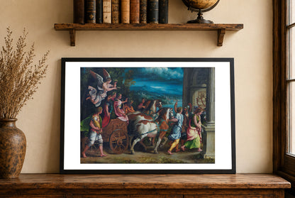 Le Triomphe de Titus et Vespasien - Giulio Romano - Empire Romain - Affiche Peinture Historique