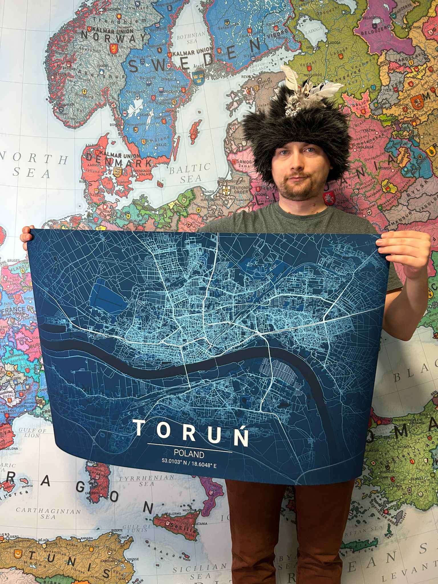 Get Your Hometown Blueprint Map - Modern City Street Wall Art