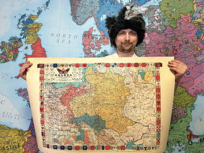 Vintage Map of 1770 Polish-Lithuanian Commonwealth & Partitions