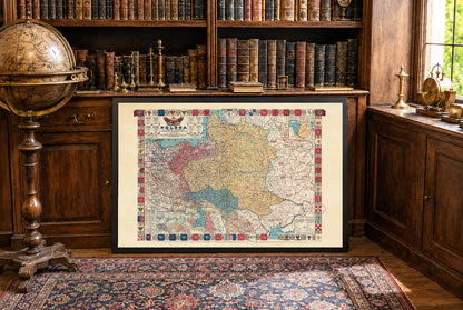 Vintage Map of 1770 Polish-Lithuanian Commonwealth & Partitions