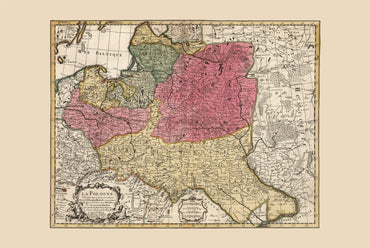 Carte ancienne de la République des Deux Nations 1740
