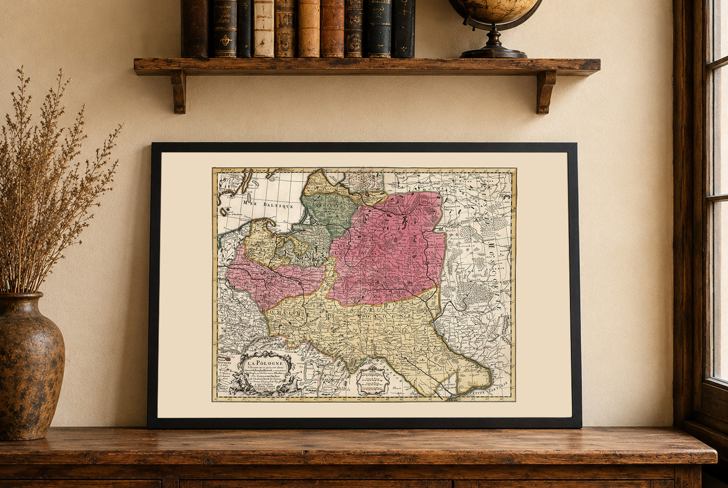 Vintage Polish-Lithuanian Commonwealth Map 1740
