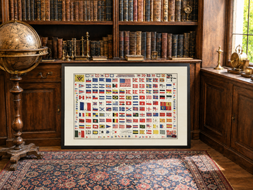 World Flags Poster (1874) – Vintage National & Maritime Flags Wall Art