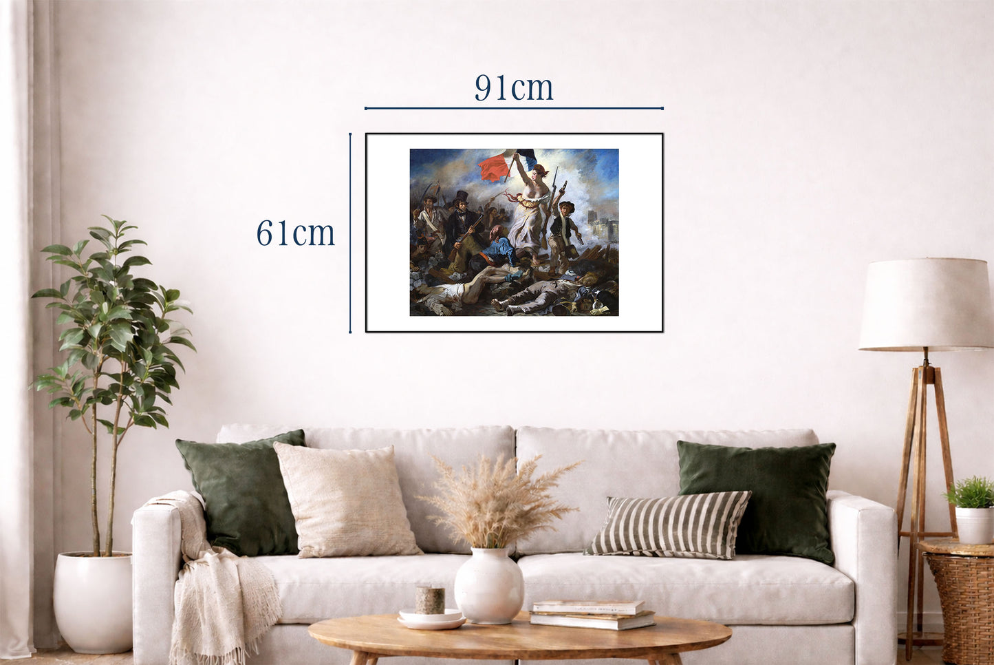 Liberty Leading the People Poster - Eugène Delacroix Vintage French Revolution Wall Art