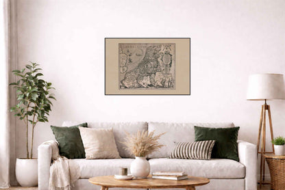 Leo Belgicus Map Poster (1617) - Netherlands & Belgium Wall Art
