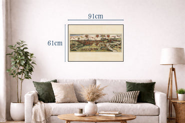 Vintage Krakow Map Wall Art - 1618 Cracovia Metropolis Engraving Print