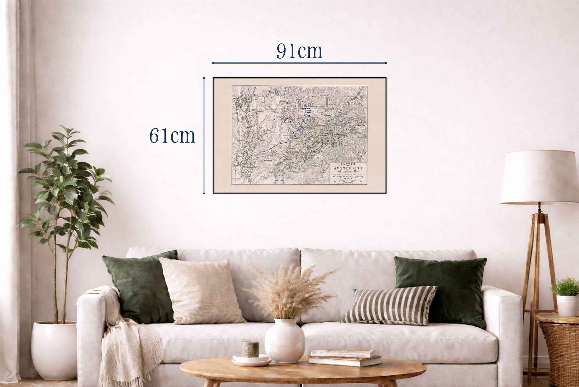 Battle of Austerlitz Map Poster (1805) - Napoleon’s Greatest Victory Military Wall Art