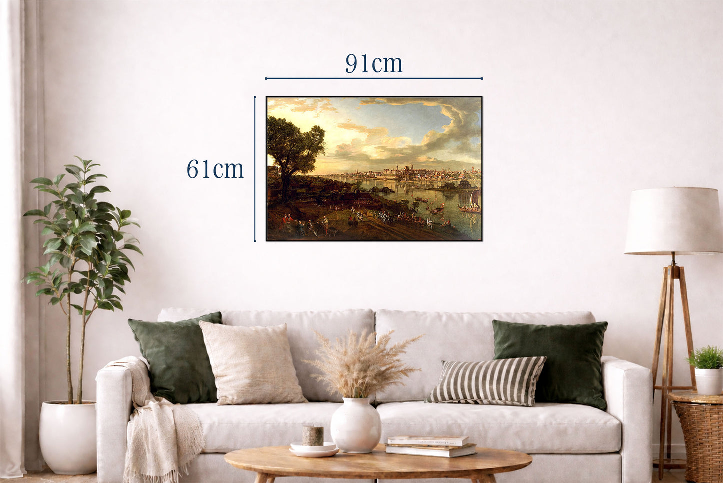 Bellotto View of Warsaw from Praga Poster - Vintage Warsaw Cityscape Wall Art