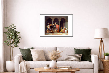 The Oath of the Horatii 1784 - Jacques-Louis David - Ancient Rome Neoclassical Painting Poster