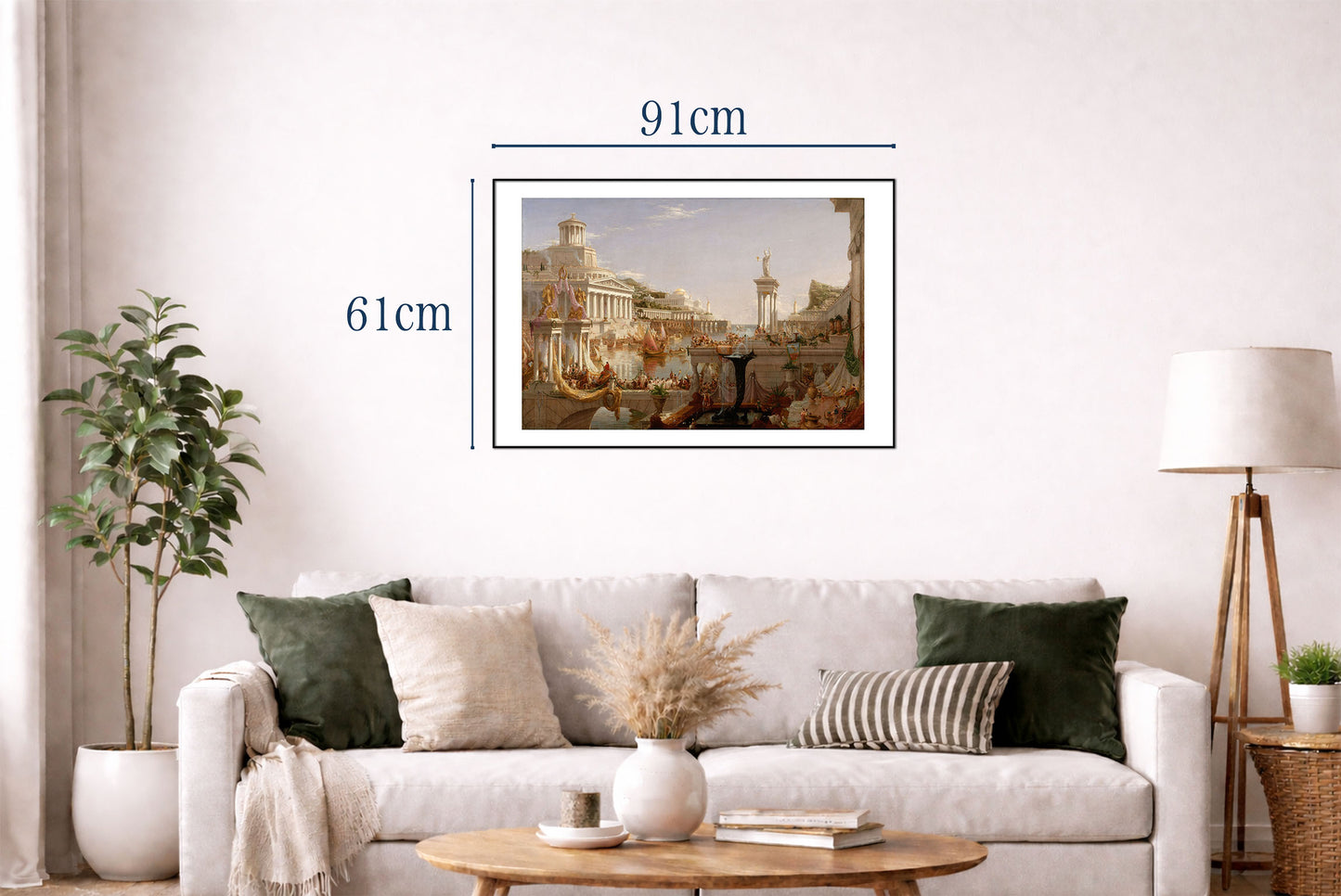 The Course of Empire Consummation Poster - Thomas Cole Classical Empire Wall Art