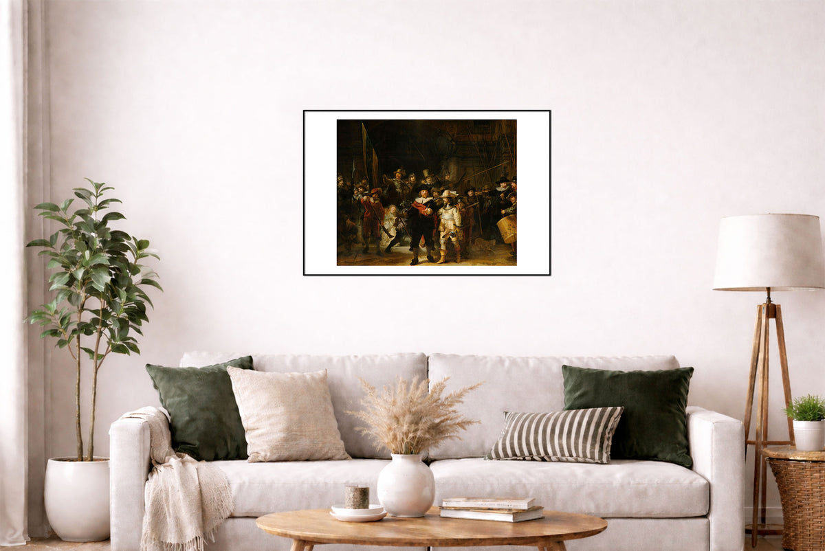 The Night Watch 1642 - Rembrandt van Rijn - Dutch Golden Age Historical Painting Poster