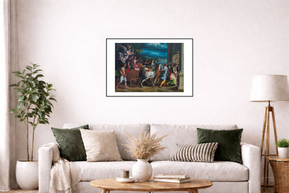 Le Triomphe de Titus et Vespasien - Giulio Romano - Empire Romain - Affiche Peinture Historique