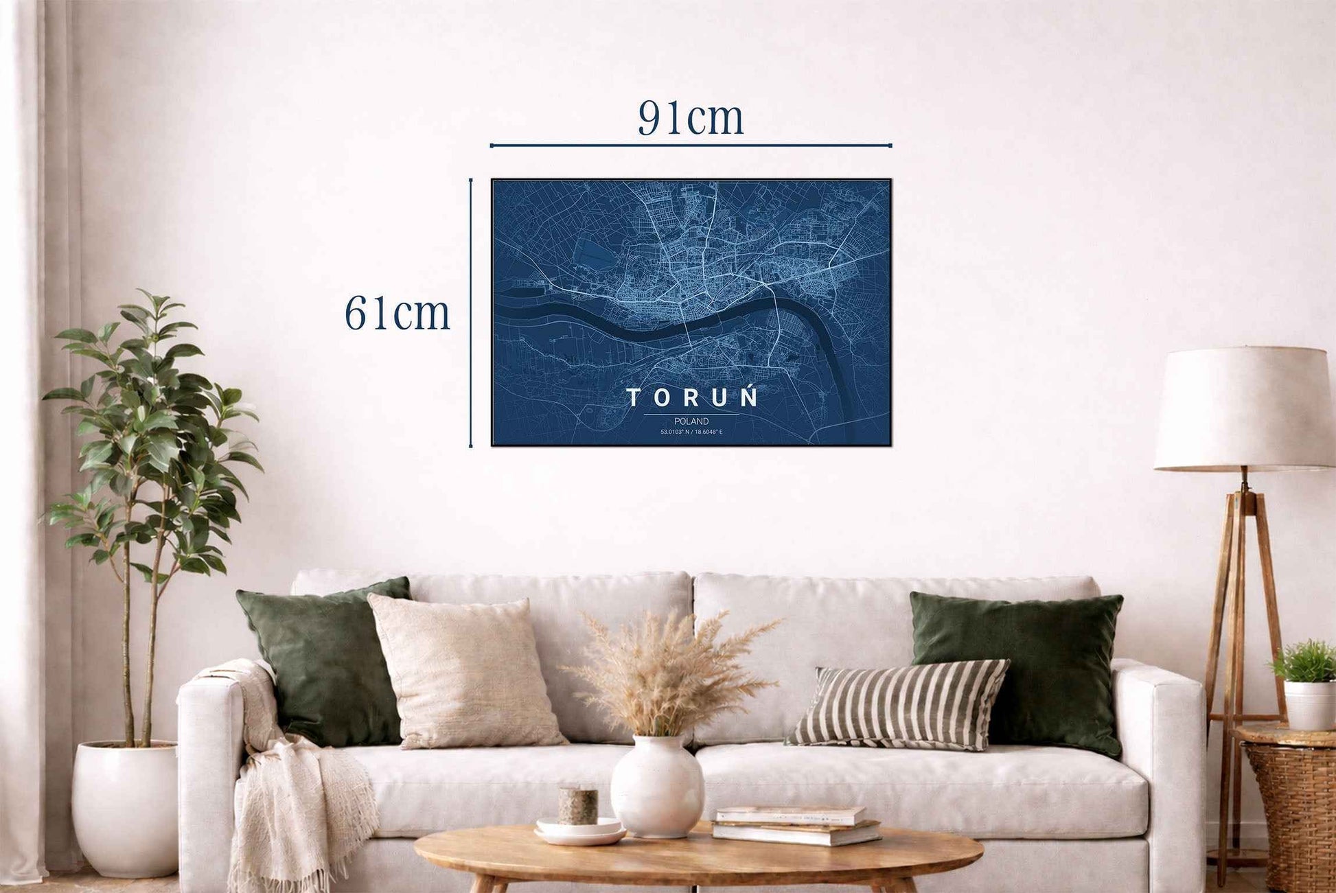 Get Your Hometown Blueprint Map - Modern City Street Wall Art