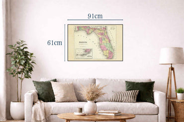 1856 Texas Map Poster - Hand-Colored County Map with Detailed Boundaries - Strategy Maps
