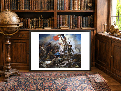 Liberty Leading the People Poster - Eugène Delacroix Vintage French Revolution Wall Art