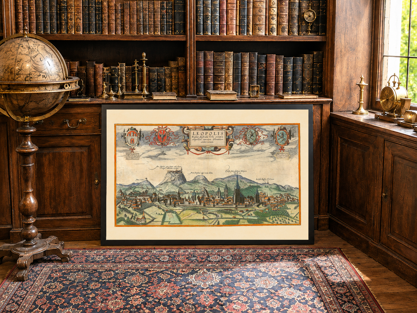 Lviv City Map Poster (1618) - Vintage Leopolis Engraving Wall Art