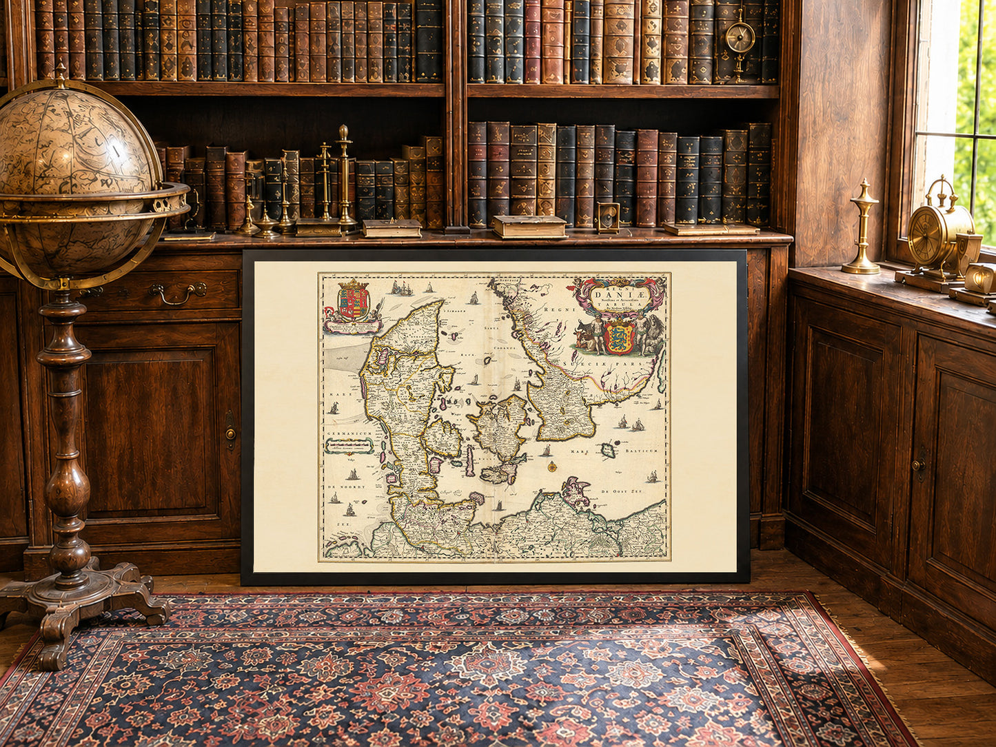 1690 Denmark Map Print - Historic Kingdom Boundaries Illustration