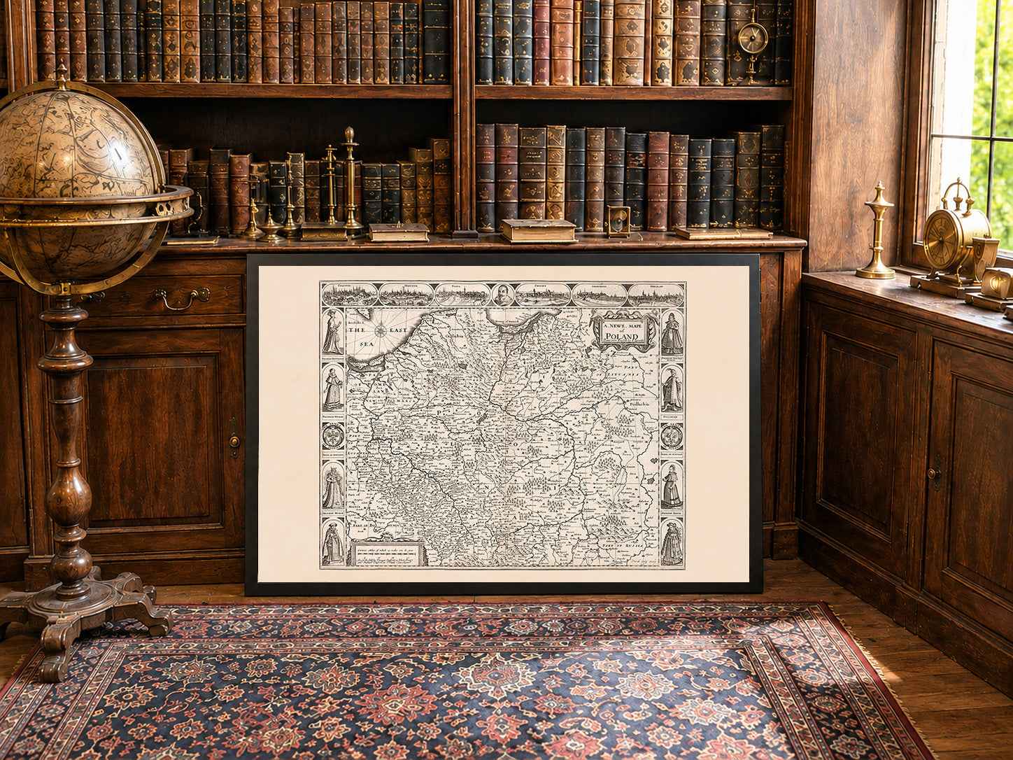 Poland Map Poster (1676) - Historic Map of the Polish-Lithuanian Commonwealth (Copy)
