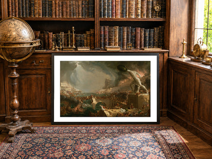 The Course of Empire Destruction Poster - Thomas Cole Romantic Landscape Wall Art