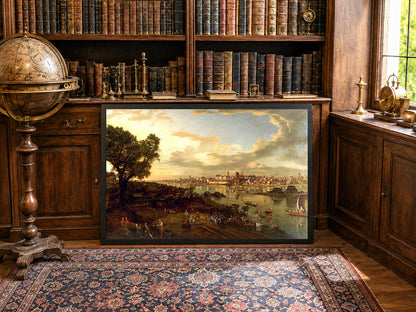 Bellotto View of Warsaw from Praga Poster - Vintage Warsaw Cityscape Wall Art