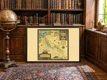 Great War Battle Lines Map Poster (1918) - Vintage World War I Military Wall Art