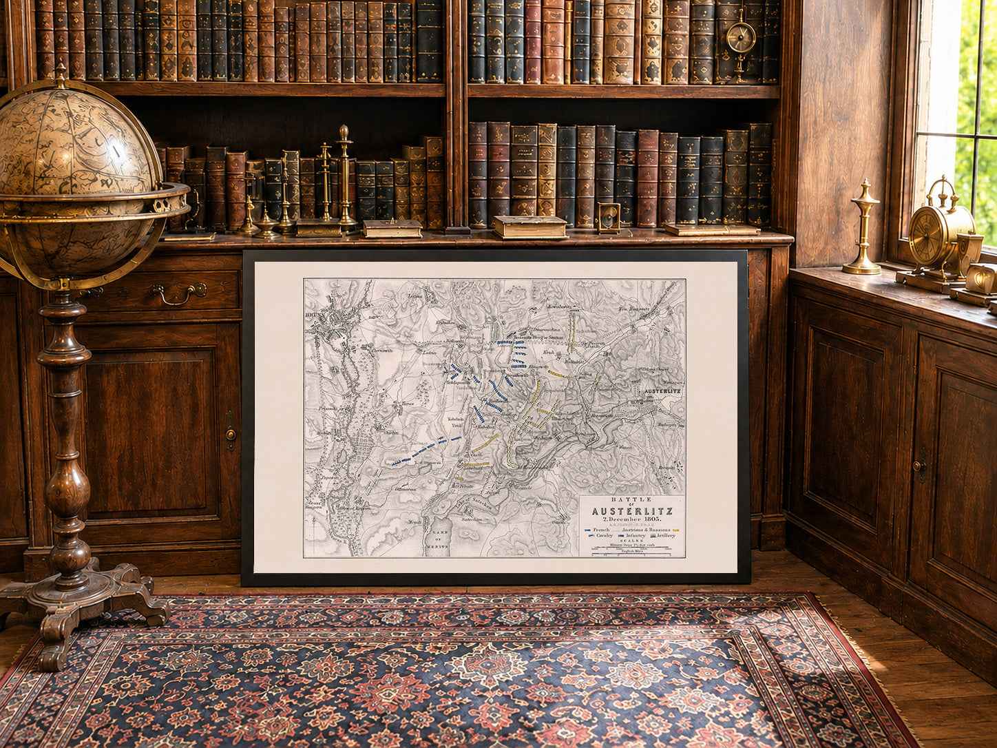 Battle of Austerlitz Map Poster (1805) - Napoleon’s Greatest Victory Military Wall Art