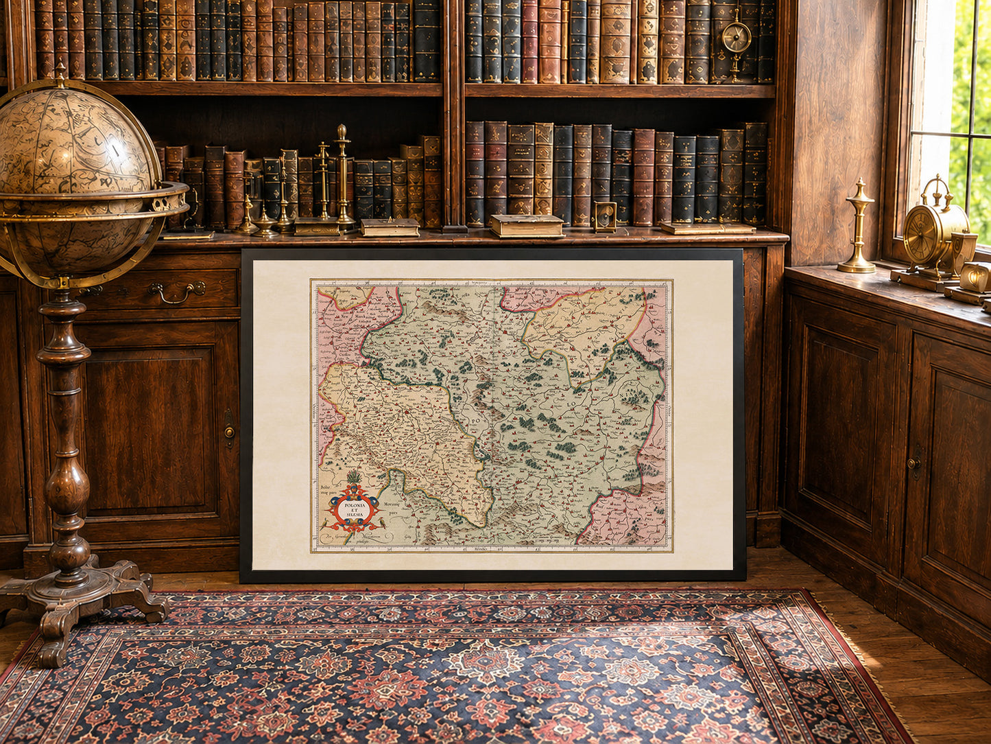 1623 Polonia Et Silesia Map - Vintage Atlas Map of Poland & Silesia,