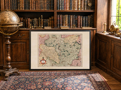 1623 Polonia Et Silesia Map - Vintage Atlas Map of Poland & Silesia,