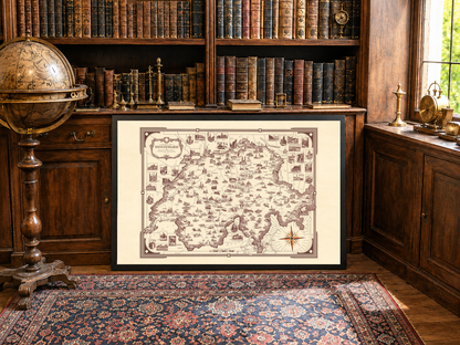 Switzerland Pictorial Map Poster (1936) - Vintage Swiss Travel Wall Art